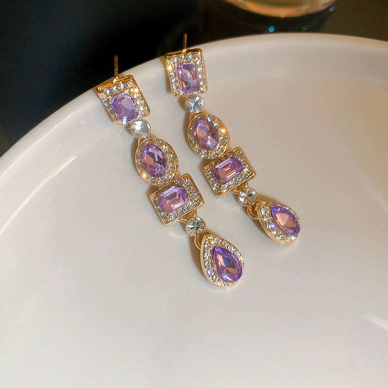 Серебряная игла, милые длинные свежие серьги с кисточками