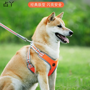 Dog Leash, Dog Rope, Pet Small and Medium-Sized Dog Teddy Vest Collar, Harness, Puppy Walking Chain