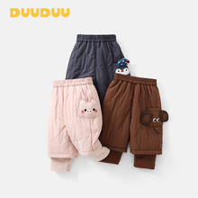 DUUDUU女宝宝棉裤2025新款男童夹棉长裤婴儿秋冬加厚儿童加绒裤子