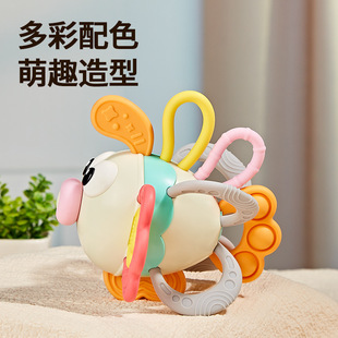 Cross-border guth glue lionfish soft silicone to appease baby small teeth molars fixed teeth grasp training assured material