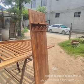 创意家居入户挂衣架老门板装饰衣帽收纳架实木落地衣柜装饰衣架