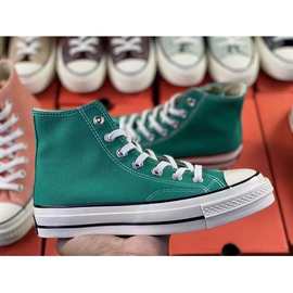 新款1970s蒂芙尼绿高帮男鞋女鞋情侣款休闲帆布鞋