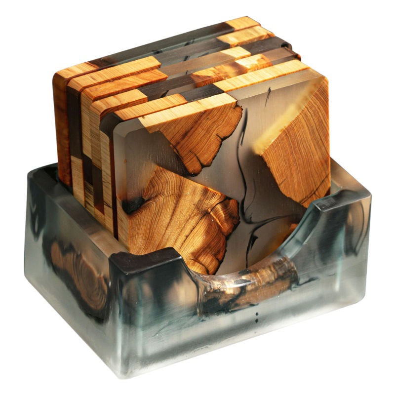 Estilo japonés hecho a mano cedro yabei montaña vino té Zen Junta creativa olla estera bandeja de madera ceremonia del té juego de té a juego cero Accesorios