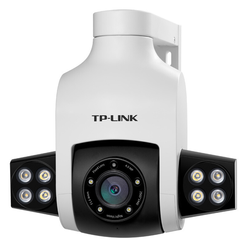 TP-LINK 400万室外摄像机 全彩夜视 PoE供电 球机360度 全景