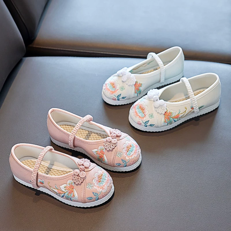 Старые пекинские детские туфли из ткани для девочек вышитые туфли в китайском стиле детские костюмные туфли для детей ручной работы
