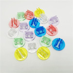 厂家供应塑料透明圆形卡座塑料支架纸牌夹卡片夹桌游玩具配件底座