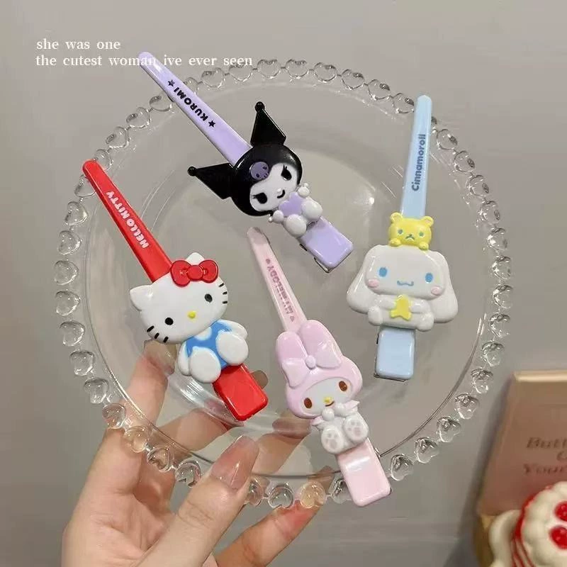 Sanrio, Хэлло Китти, заколки, аксессуар для волос, челки, милая заколка