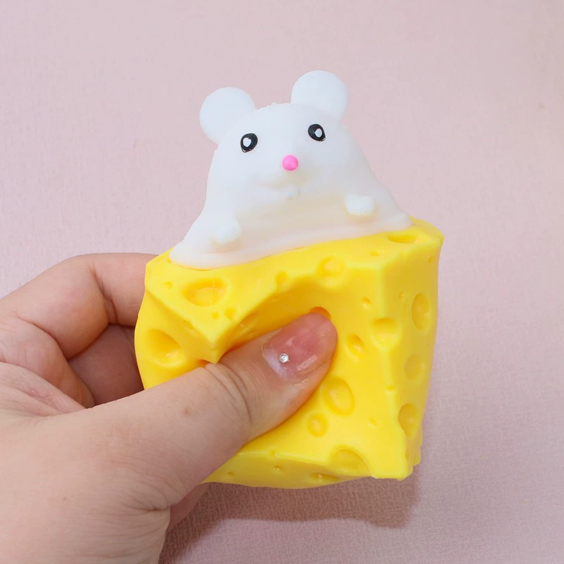 Слайм, пластиковая жёлтая игрушка, антистресс