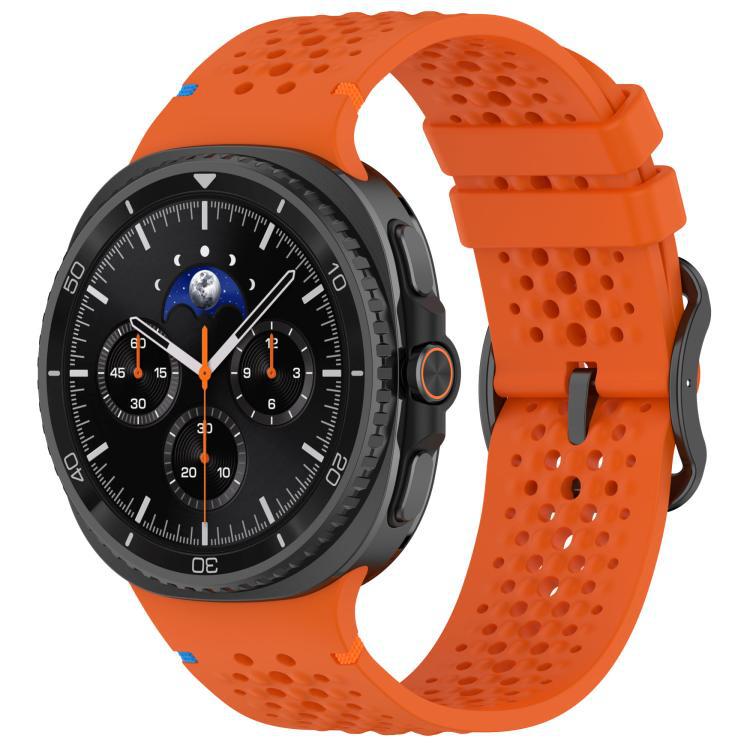 Correa de silicona para Samsung Galaxy Watch 8, botón negro japonés, sudor robusto