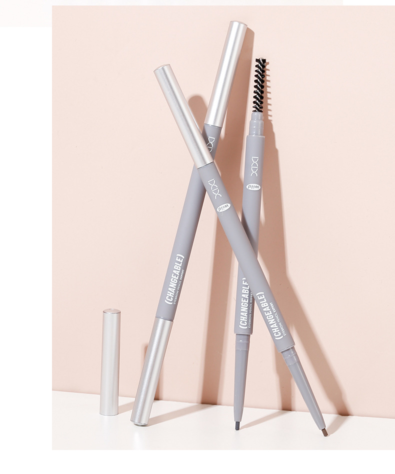 Makeup xixi three-dimensional outlining, misty eyebrow pencil, natural color display, distinct strands, waterproof, no smudging, double-head eyebrow pencil undefined