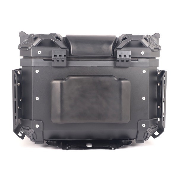 Motorcycle Modified Aluminum Alloy Armor Rear Trunk 45L, Electric Vehicle Foldable Trunk 55L Storage Trunk