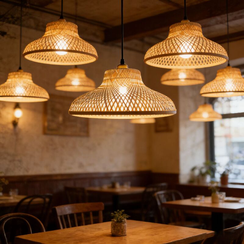 Rustic Style Bamboo Woven Lampshade for Farmhouse Restaurant Balcony Leisure Area, Handmade Woven Hot-Selling Item Rustic Style Bamboo Woven Lampshade for Farmhouse Restaurant Balcony Leisure Area, Handmade Woven Hot-Selling Item