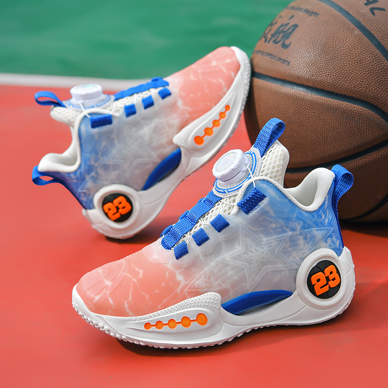 Spring and Autumn Leather Breathable Luminous Children's Basketball Shoes Odor-proof Non-slip Casual Sneakers sneaker Running Trendy Shoes Children's Shoes