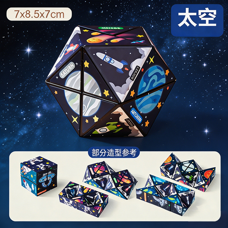 Explosión 3D tridimensional infinito cubo Rubik descompresión geometría espacio de la estructura de pensamiento flip mostrando juguetes al por mayor