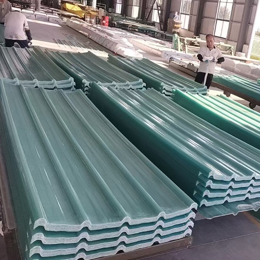 易熔 阻燃1.5mm2mm2.5mm 3mm FRP采光瓦阳光瓦厂房屋顶采光带通风