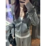 长袖修身新款条纹卫衣