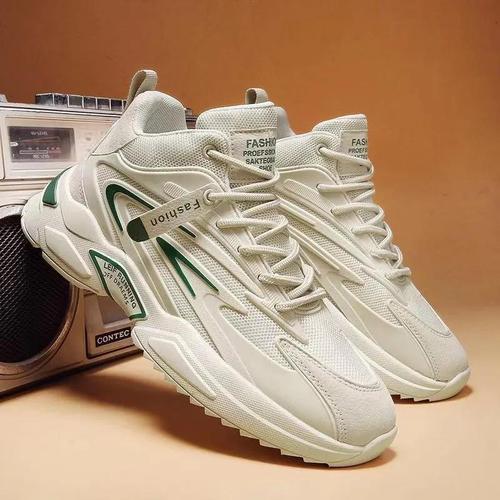 Men's  New Leisure Sports Shoes Breathable and Comfortable Running Shoes Korean Style Fashion Thick Sole Dad Shoes