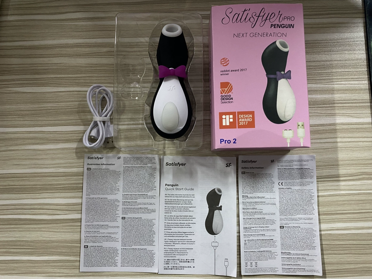 Немецкий Satisfyer Mr. Penguin, многочастотный звуковой прибор для клиторного сосания и мастурбации, сексуальная игрушка