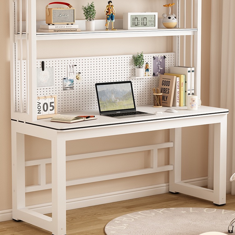 Computer Desk Desktop Home Desk Bookshelf Integrated Junior High School Student Study Table Bedroom E-Sports Table Office Vω