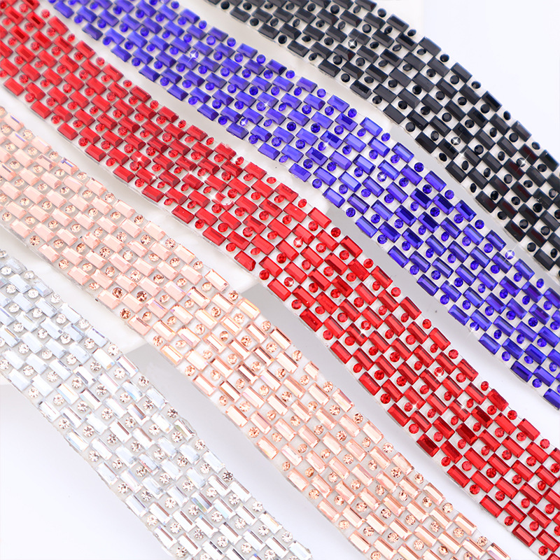Nuevos productos Telas de diamantes de imitación Accesorios de ropa Cintas de diamantes de imitación Adhesivo Telas de diamantes de imitación autoadhesivas Decoración del hogar Pegatinas de diamantes de imitación Diamantes de imitación