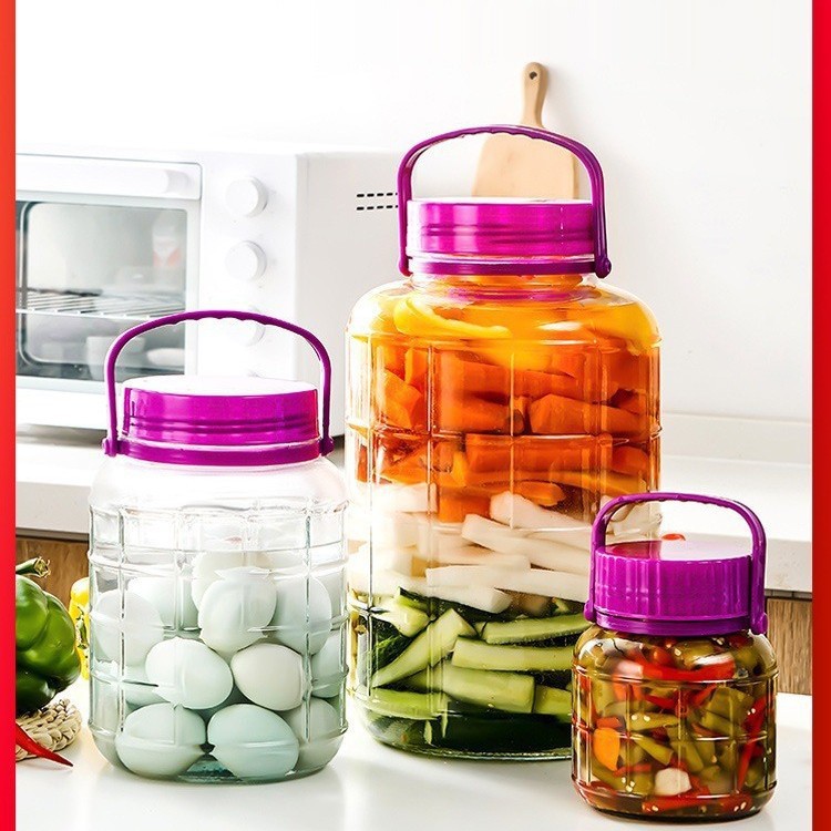 泡菜坛子家用大玻璃瓶子酸菜罐子腌菜缸咸菜腌制容器食品级密封罐