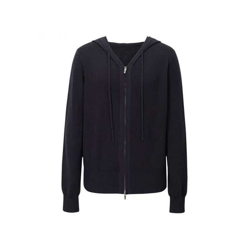 MM MaiMai 2026 Autumn/Winter New Fine High-Count 100% Sheep Wool Hooded Knit Cardigan Women's Top 5HA933162 MM MaiMai 2026 Autumn/Winter New Fine High-Count 100% Sheep Wool Hooded Knit Cardigan Women's Top 5HA933162
