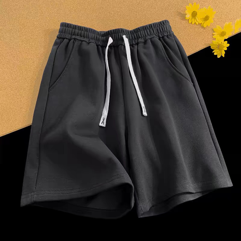 Sports shorts men's and women's same summer New loose basketball shorts solid color all-match drawstring casual sweatpants
