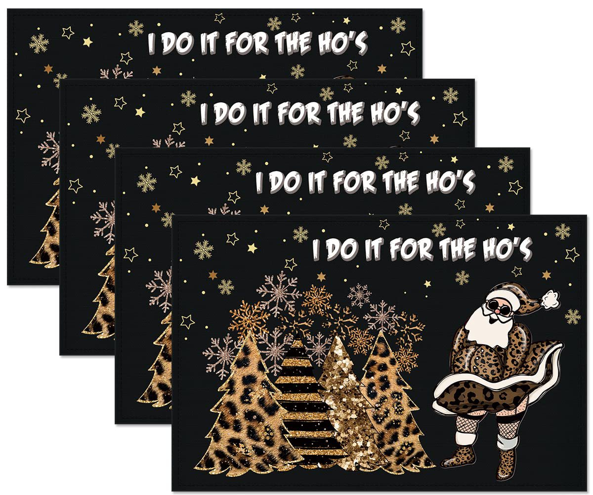 Halloween placemat Navidad noche horror Lino impreso Montaña Rusa occidental restaurante vacaciones decoración del hogar lavable