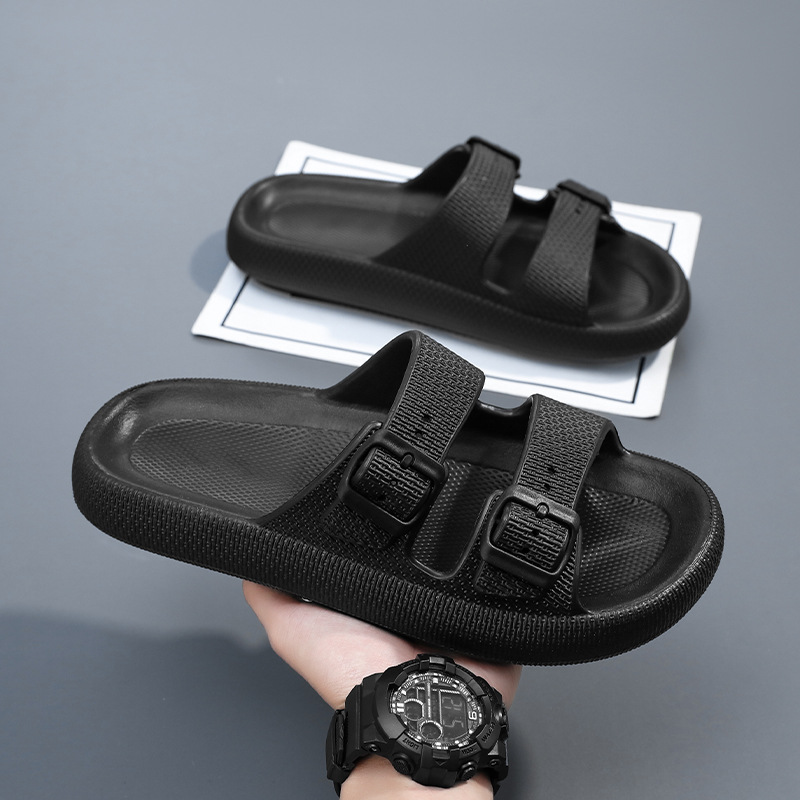 Zapatillas de hombre verano nuevo par zapatos Birkenstock deportes al aire libre moda todo fósforo playa interior zapatillas de dos barras mujeres