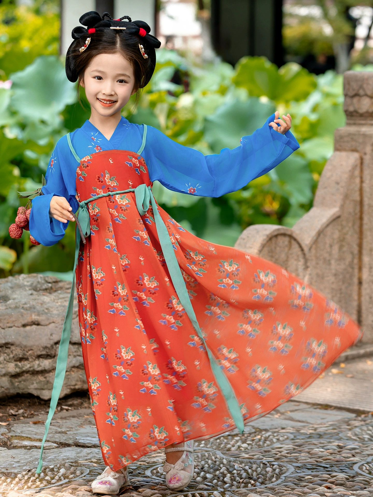 Детский Hanfu, юбка, костюм, платье