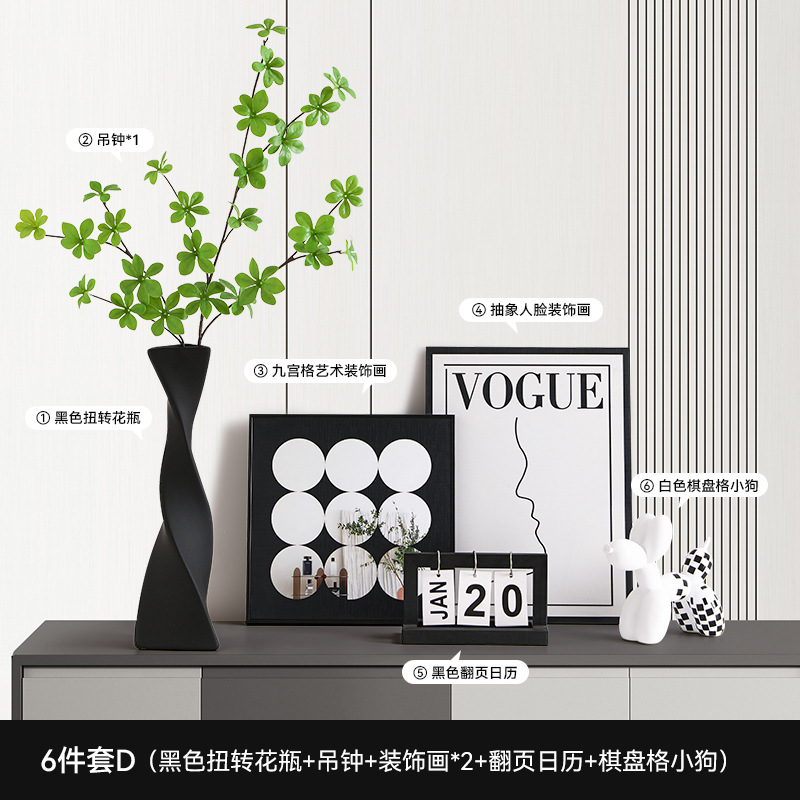 Entrar en el hogar decoración de puerta de entrada moderna alta sensación de sala de estar hogar escritorio TV comedor armario zapatos nicho decoración suave