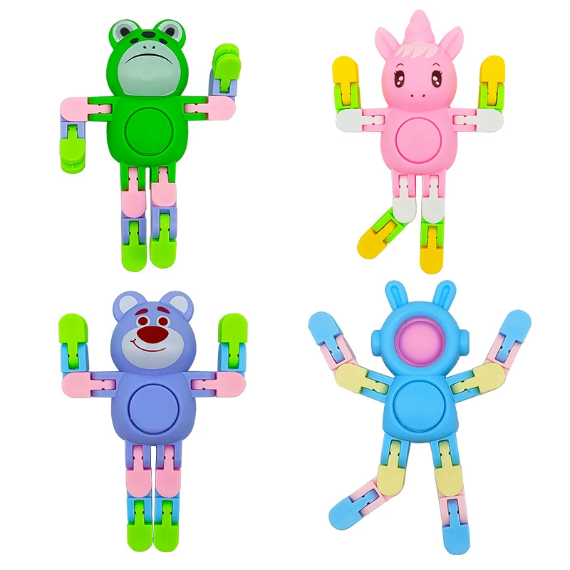 Оптовая продажа: трансграничный антистресс-игрушка — гиро-медведь, универсальный портативный цепной космический кролик, игрушка для снятия стресса и успокоения на кончике пальца