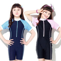 2024 children's swimsuit girls professional one-piece boxer swimsuit youth surfing suit sun protection quick-drying swimsuit