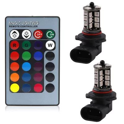 Led Colorful Fog Light: Fog lamp - 9005-27-light-remote-control-colorful-2-piecesset