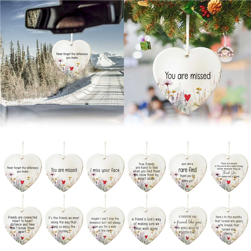 跨境新款Friendship Ornaments For Ture Friends友谊爱心挂饰|undefined