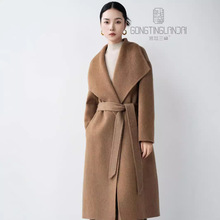 【现货】简约宽松大翻领骆驼绒轻盈保暖女士双面呢羊绒大衣