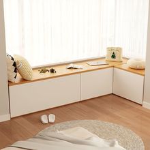 阳台柜储物柜可坐地柜家用防晒飘窗柜卧室大容量组合榻榻米柜矮柜
