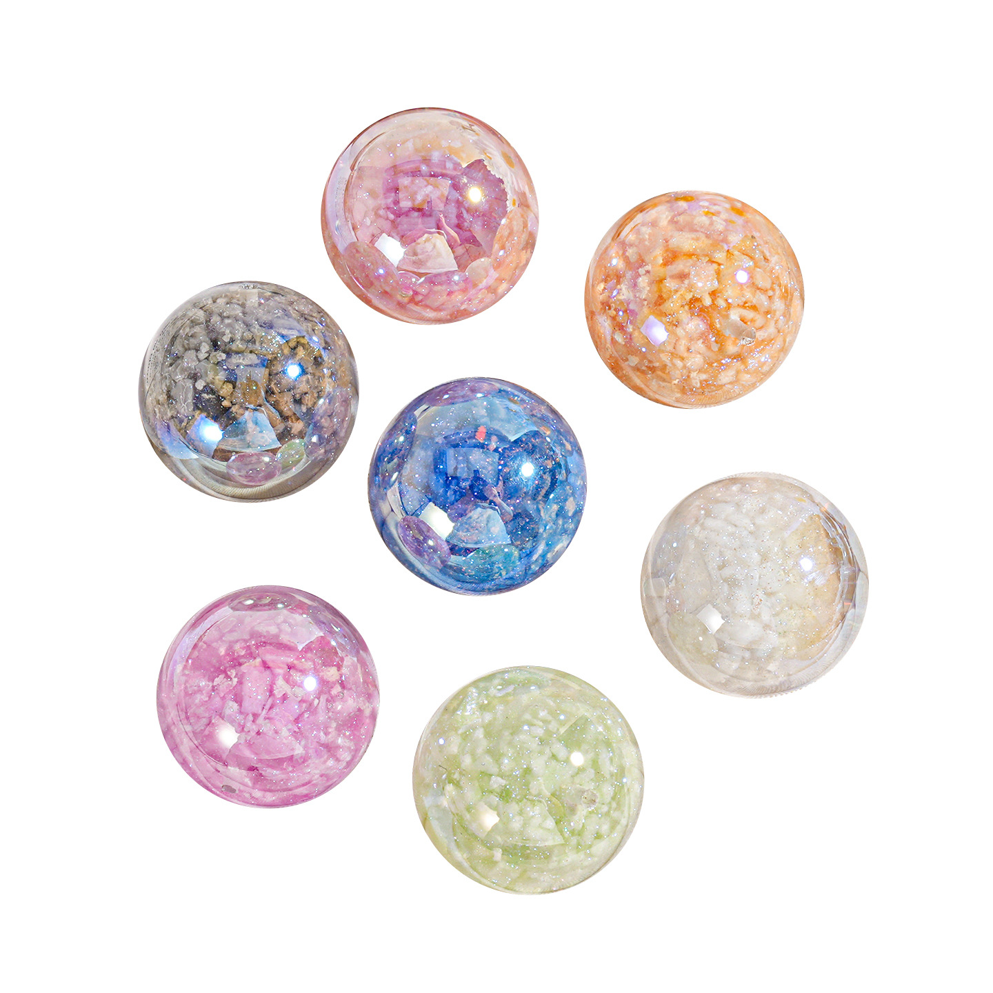 Heidi Dadi Thunder 25mm brocado vidriado cuentas de resina de un solo orificio cadena de teléfono móvil material de bricolaje cuentas sueltas luminosas colgantes cuentas redondas