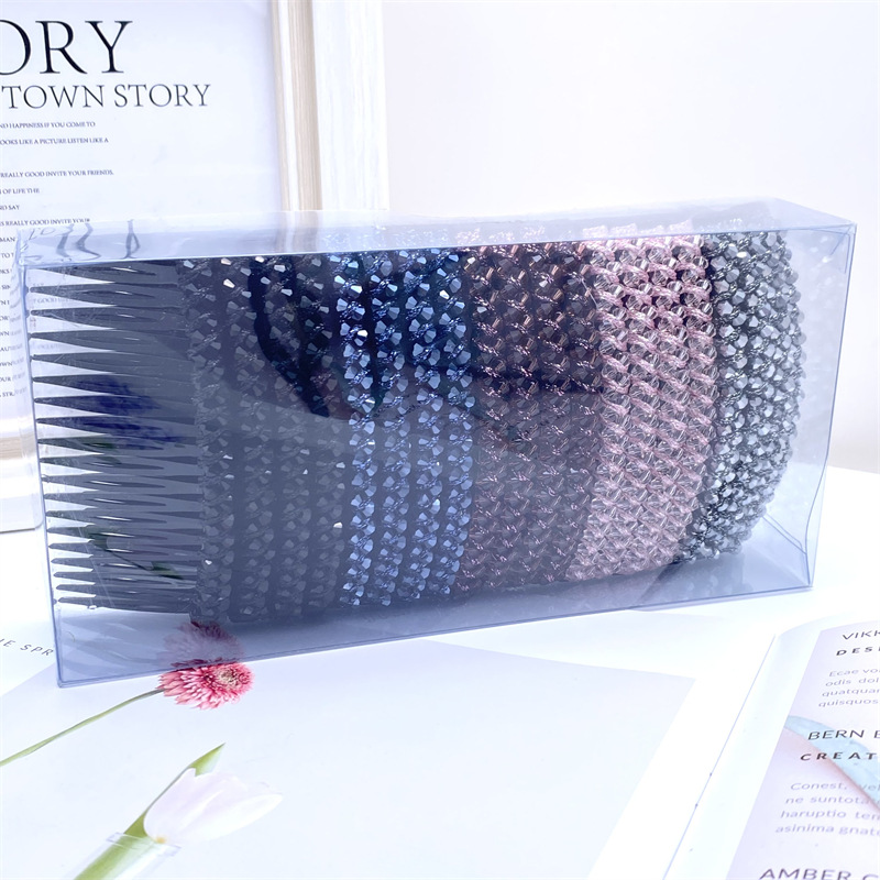 Venta caliente de cristal de bobinado peine de pelo insertar peine dos yuanes tienda de accesorios para el cabello accesorios para la cabeza suministro de dos yuanes boutique