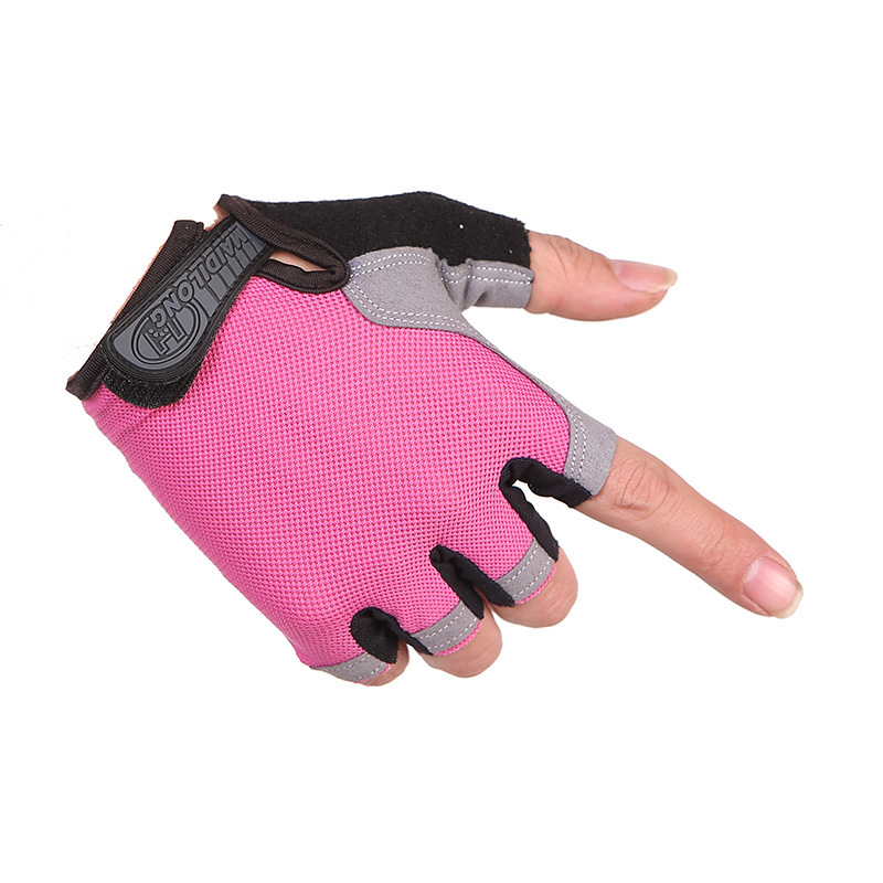 Plegable neto equitación fitness halterofilia medio dedo guantes tácticos fitness deportes al aire libre hombres y mujeres guantes de protección solar