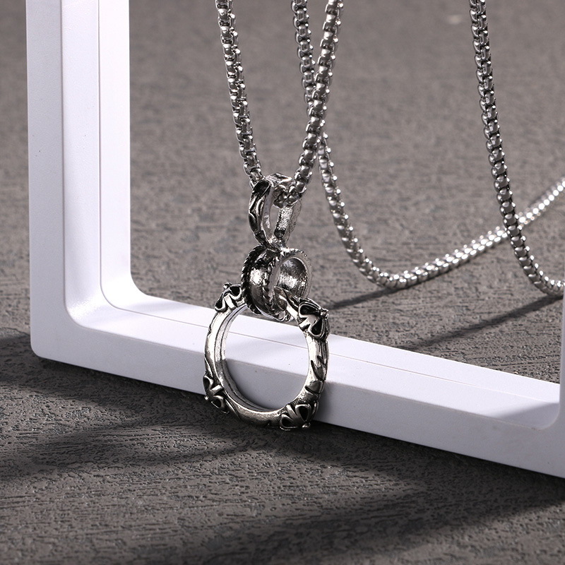 Hip Hop Street Versatile Internet Celebrity Stesso Stile Anello Collana Trendy Bounce Ciondolo Uomo E Donna_voghion.com