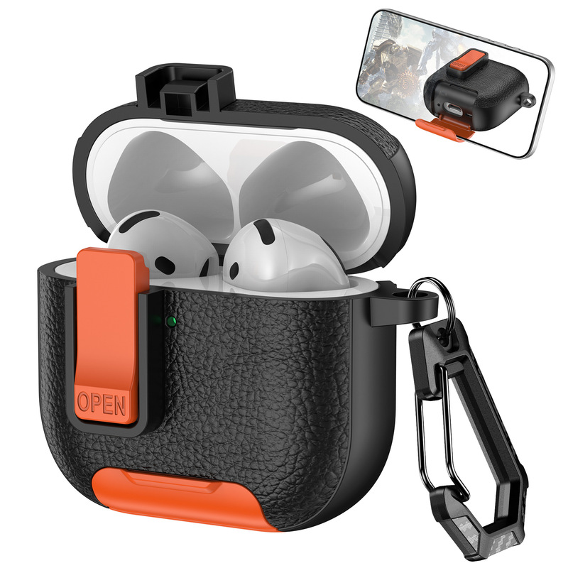 Apple AirPods 2/34/pro2世代に適したスイッチ付きソフトプラスチック保護カバー、クリエイティブな落下防止ヘッドフォンケース|undefined