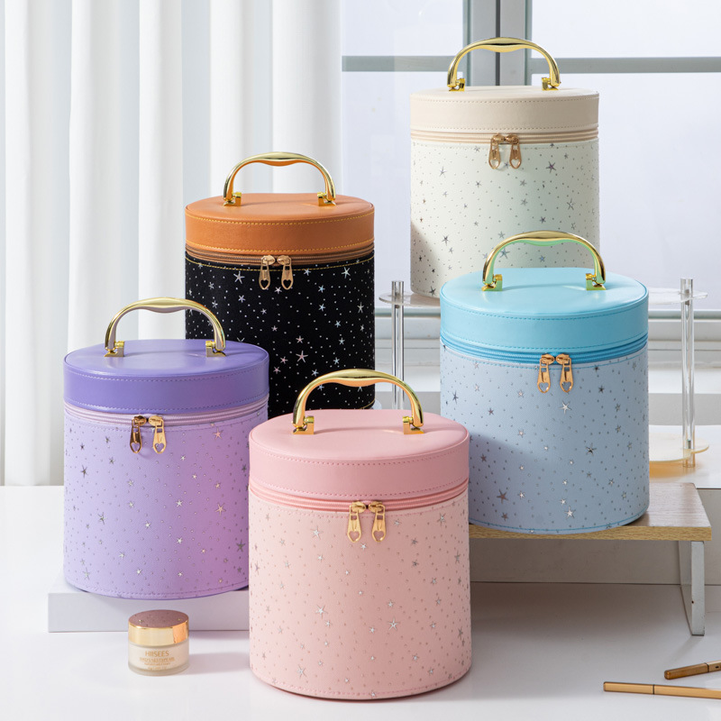 High-Looking Cosmetic Case, Light Luxury Star-Shaped Bridesmaid Gift Suitcase, Large Capacity Portable Travel Beauty Case Wholesale