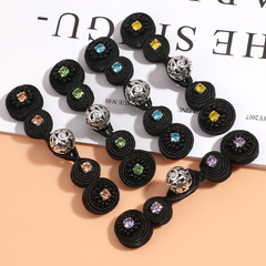 Qipao hairpin buttons retro Chinese-style dress high-end buttons hand-stitched beading water pearls gourd fabric toggles Tang suit Hanfu buttons