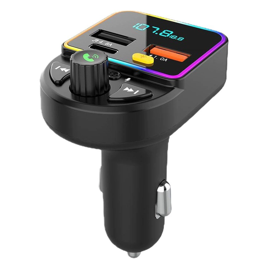 Автомобильный FM-трансмиттер с Bluetooth для громкой связи, подходит для смартфонов Android, быстрая зарядка QC3.0, автомобильный MP3-плеер