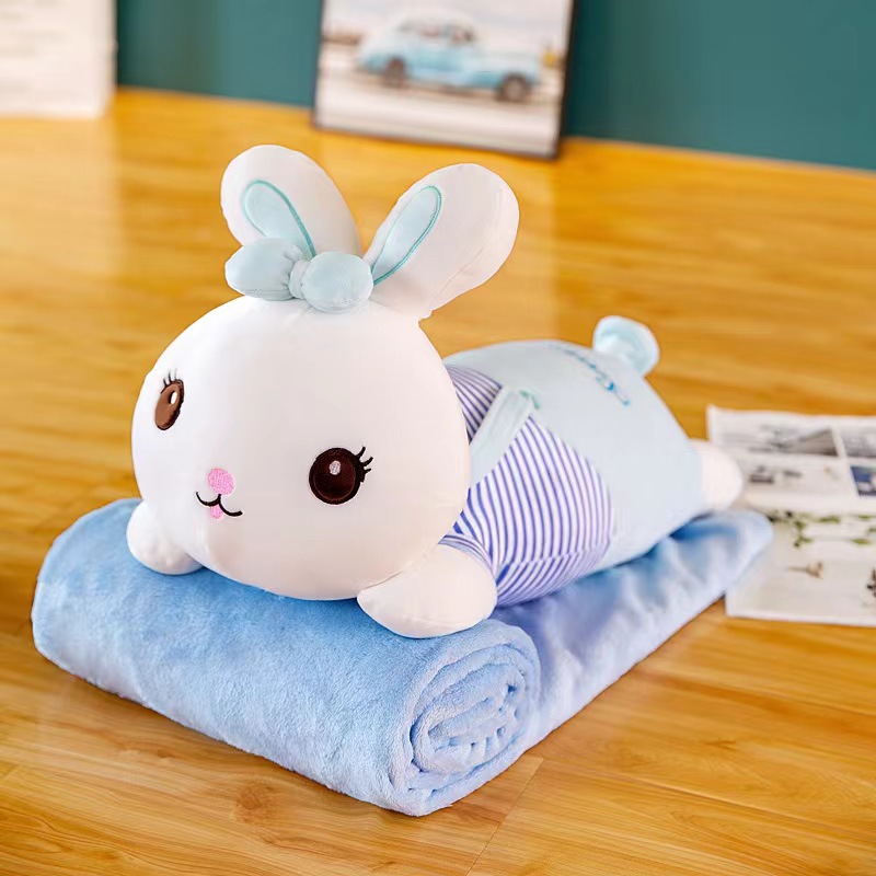 누워있는 토끼 블루 60cm