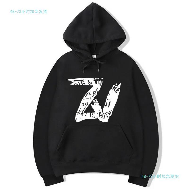 Zadig Voltaire printli kapüşonlu sviter, unisex