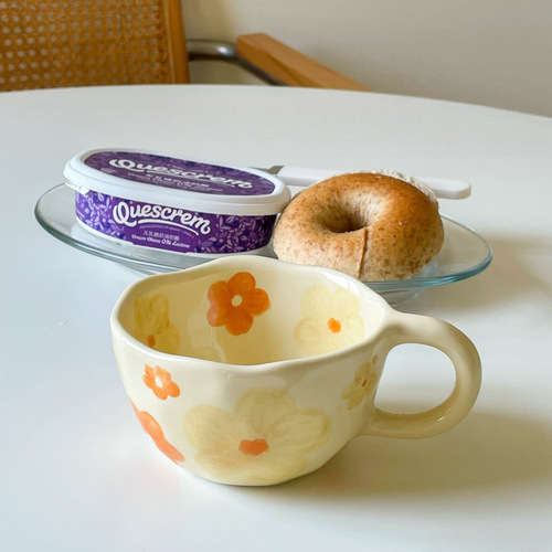 Couple Cup Summer Autumn Cups Water Cup Office Coffee Cup Mug Korean Style Ceramic for Women