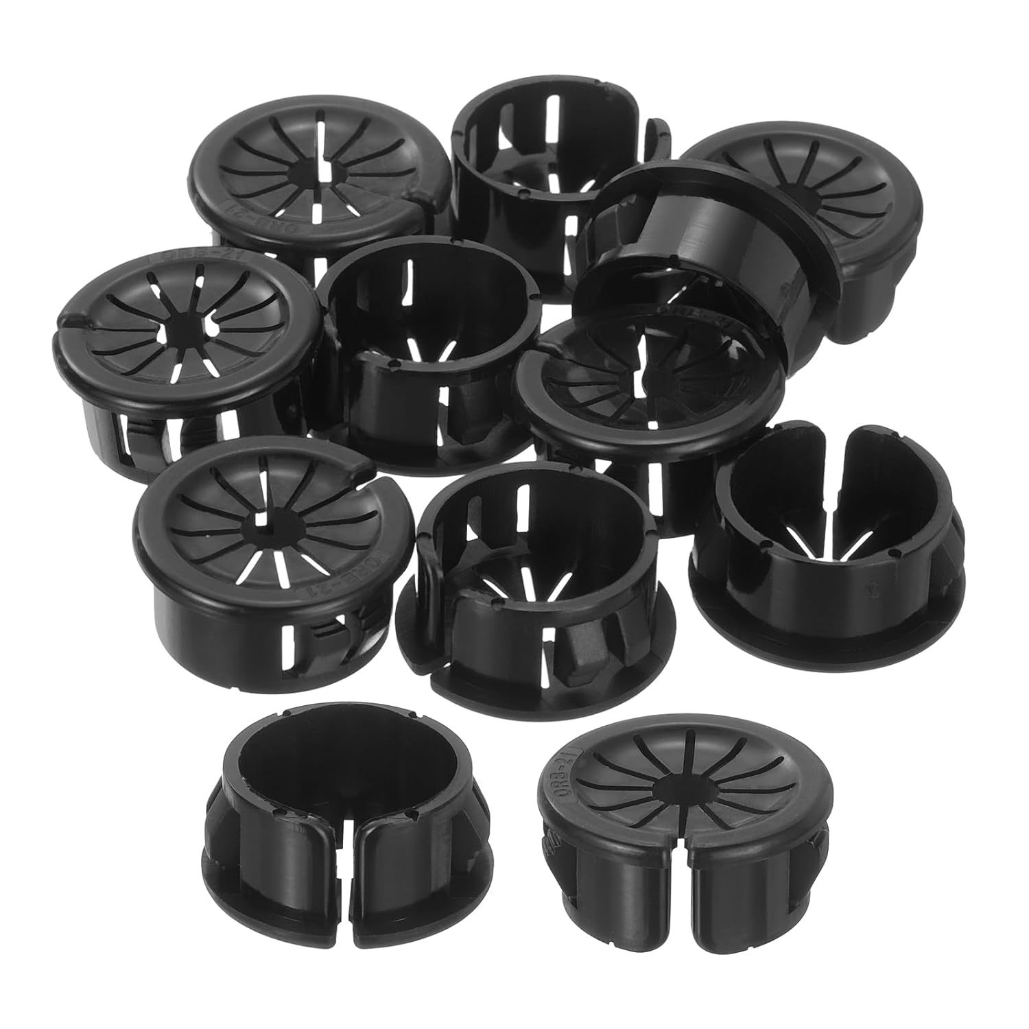 uxcell 20Pcs Cable Grommets, Snap Bushing Grommet for Holes