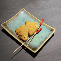 日式烧鸟盘小份寿司碟烤物烤肉盘烤串盘复古陶瓷碟骨碟小吃点心盘